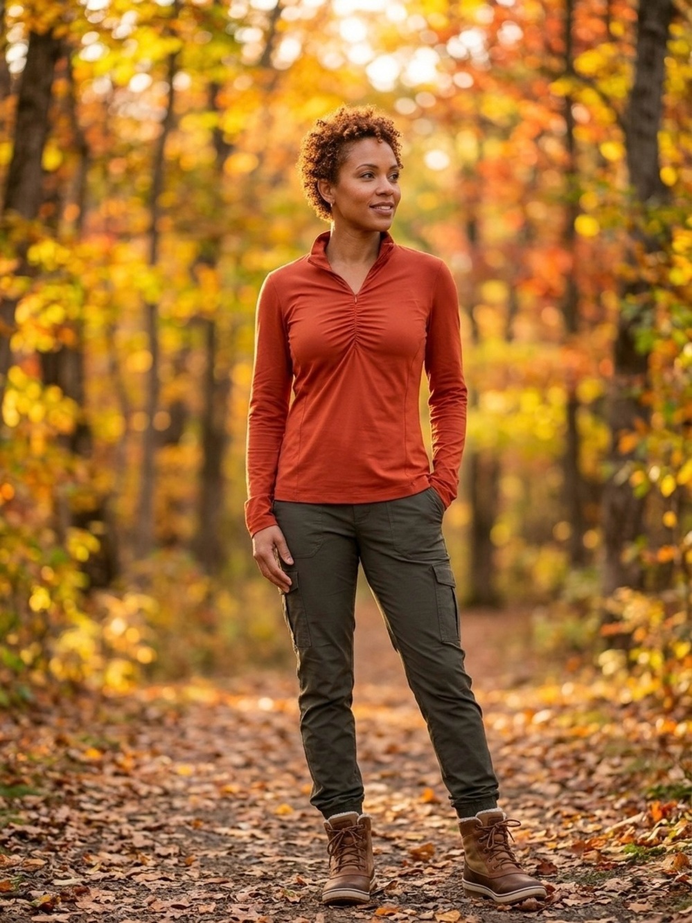 REI Co-op Active Pursuits Quarter-Zip Pullover Orange XL